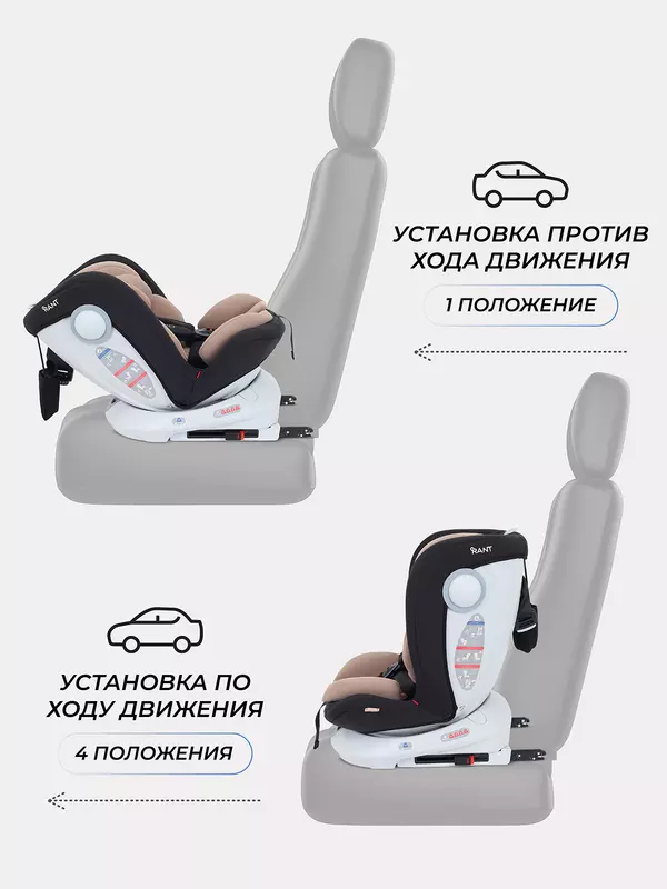 Автокресло Rant Drive Isofix 0/1/2/3 (0-36 кг) Beige